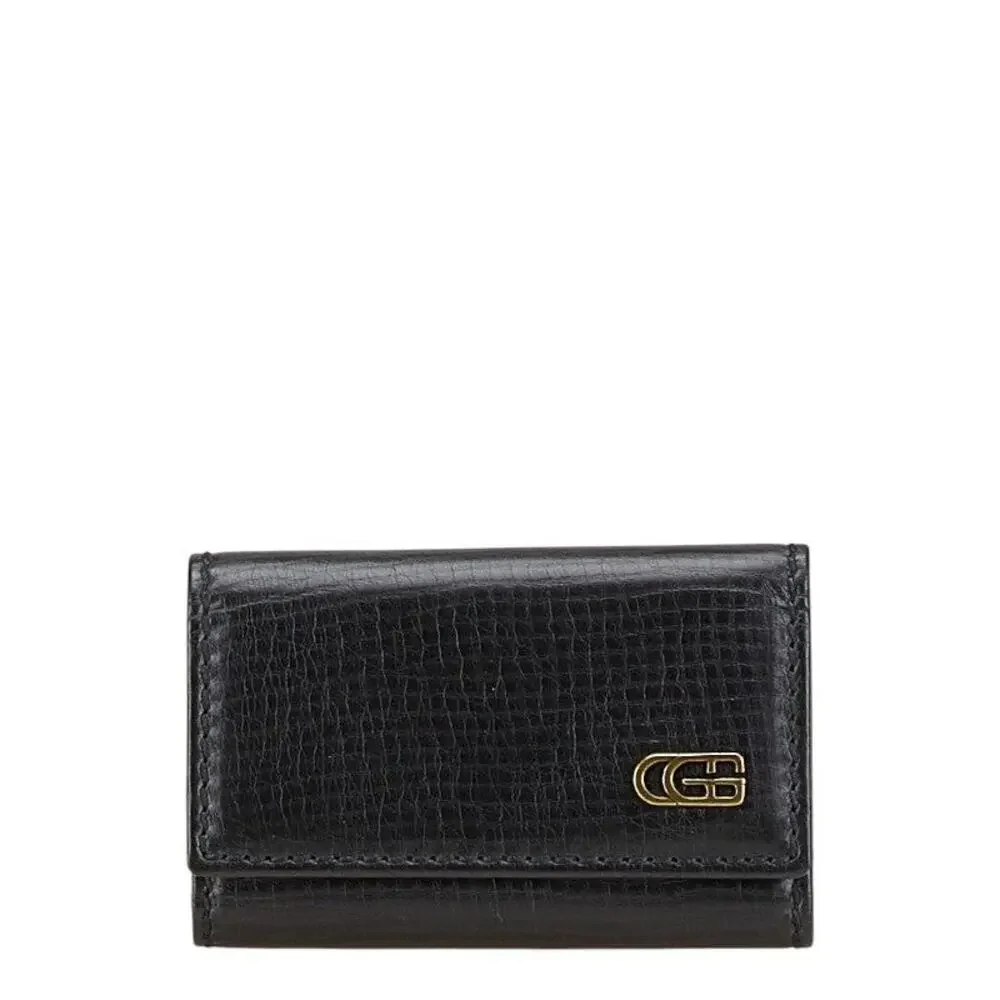 Gucci Leather 6-Key Case Black